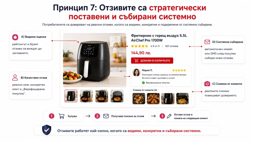 Отзиви в продуктовата страница на онлайн магазин, изграден от Project Yordanov WordPress & WooCommerce agency