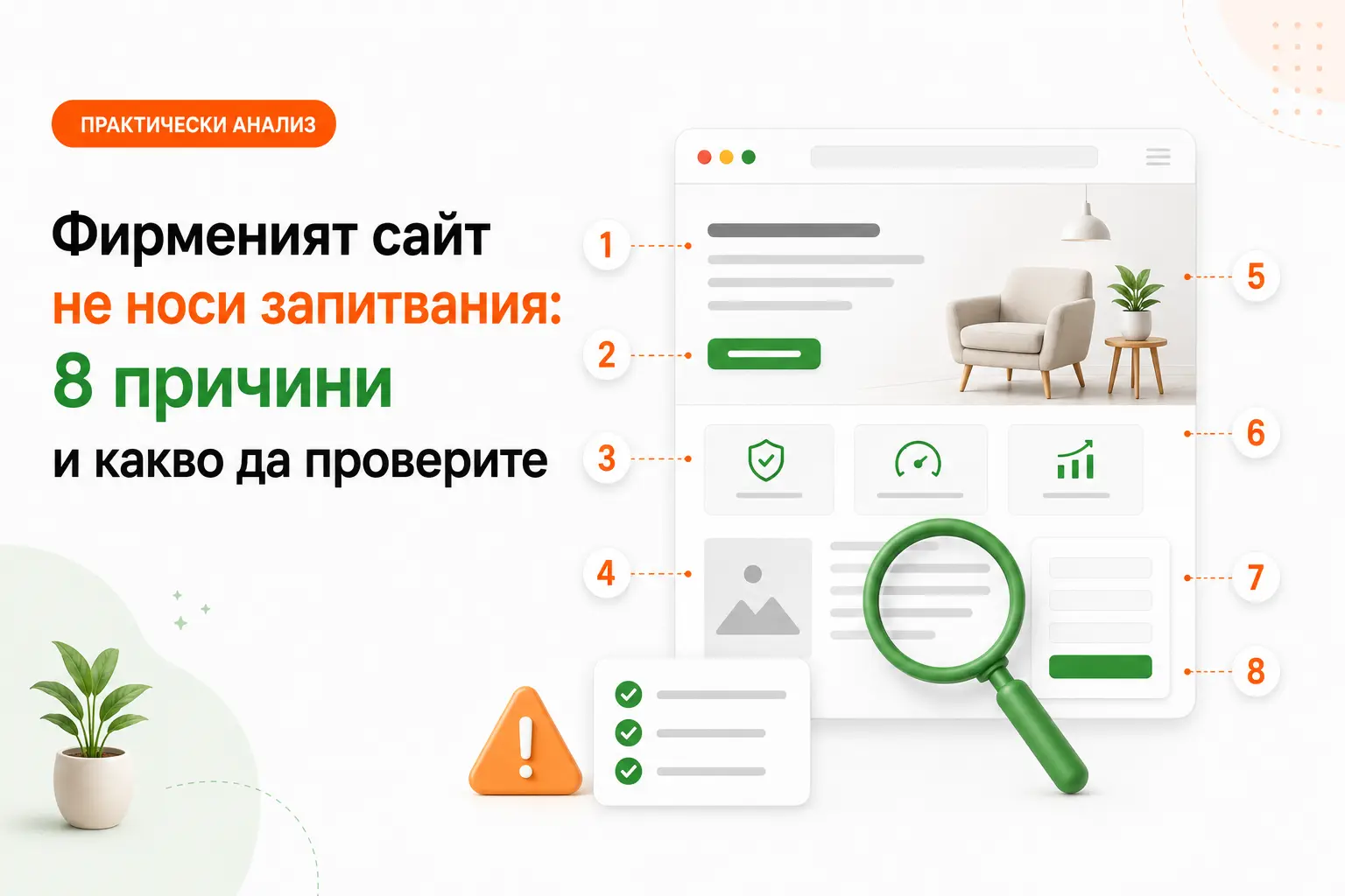 Фирменият сайт не носи запитвания: 8 причини и какво да проверите